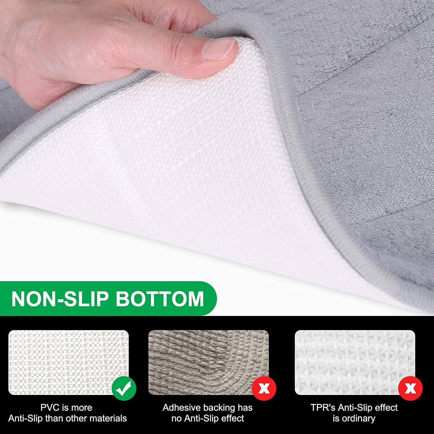 Buganda Memory Foam Bathroom Rugs