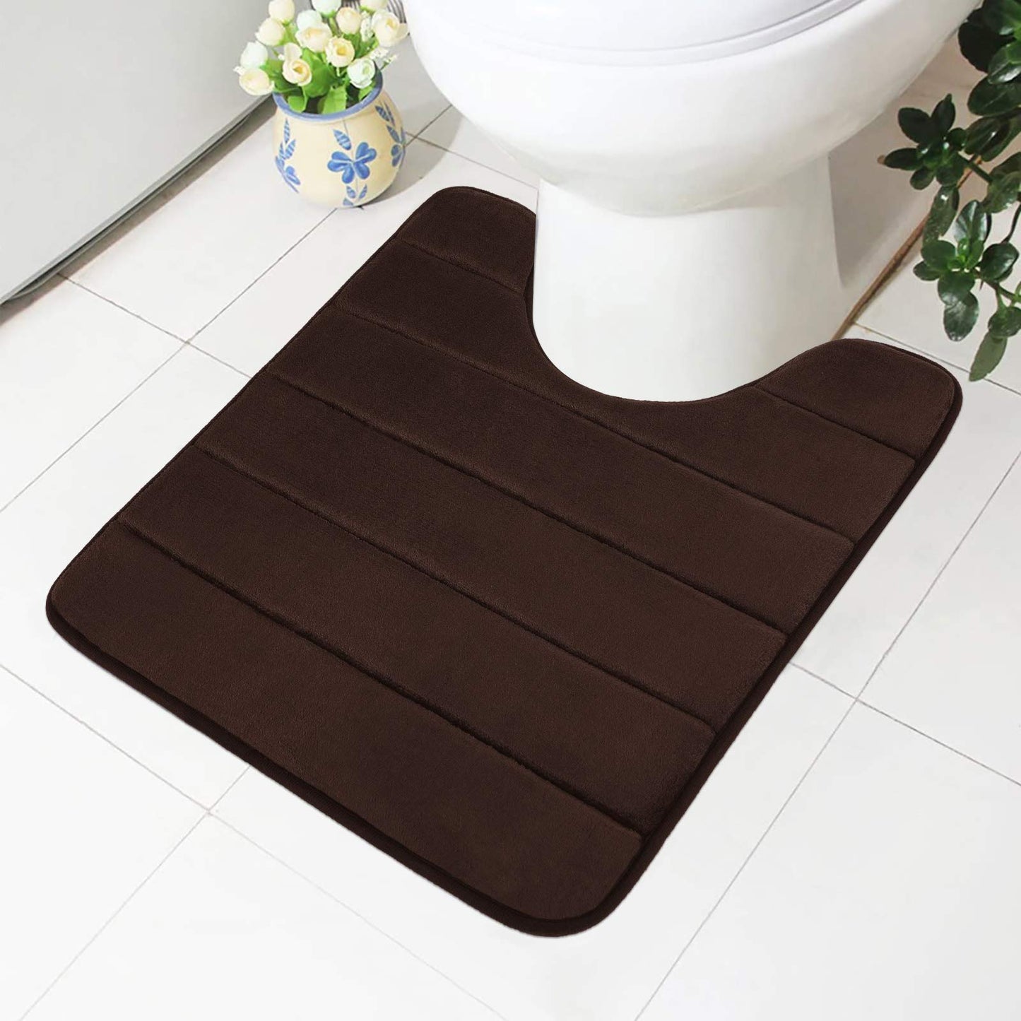 Smiry Memory Foam Bathroom rugs U-Shaped Contour Carpet