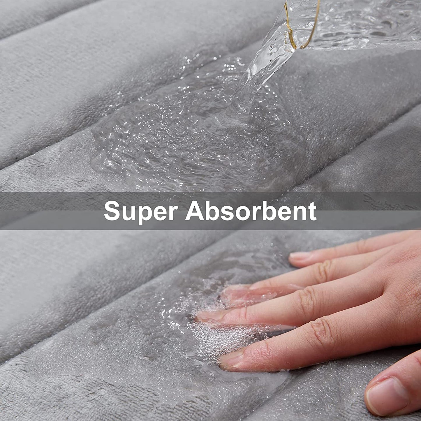 Smiry Memory Foam Bathroom rugs U-Shaped Contour Carpet