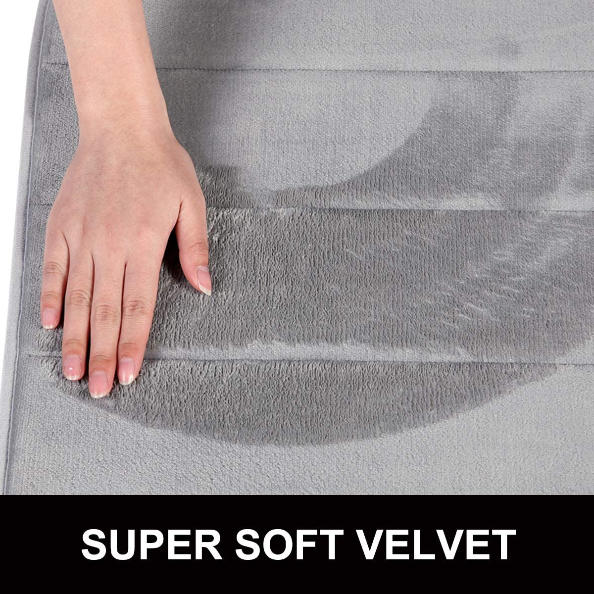 Smiry Memory Foam Bathroom rugs U-Shaped Contour Carpet