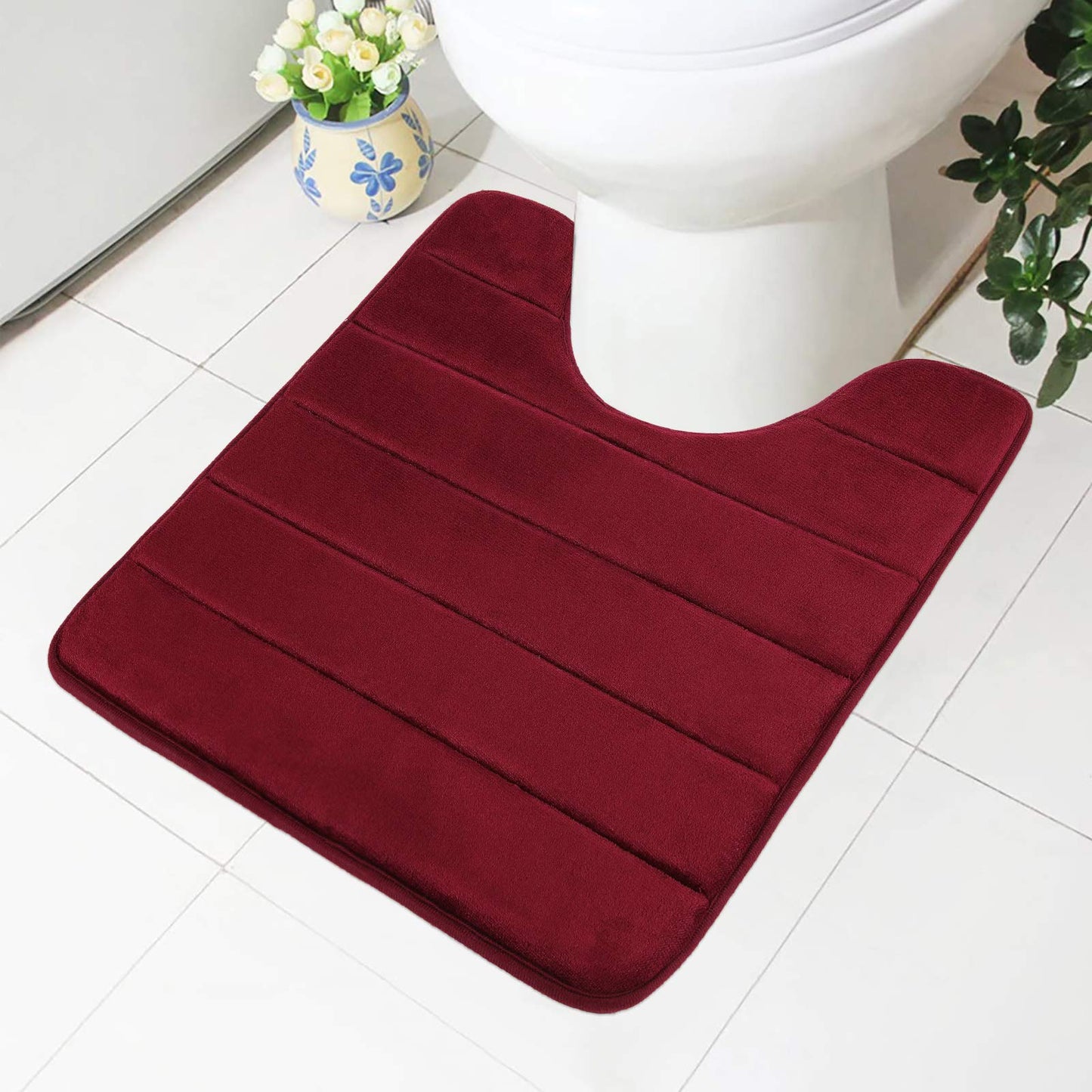 Smiry Memory Foam Bathroom rugs U-Shaped Contour Carpet