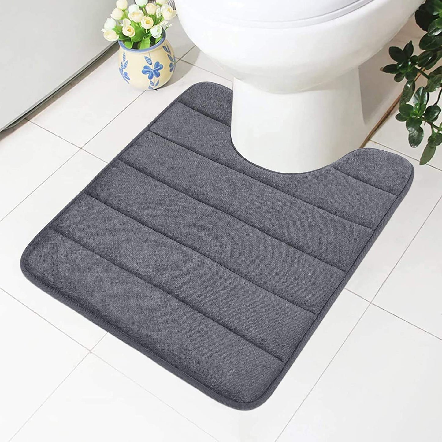 Smiry Memory Foam Bathroom rugs U-Shaped Contour Carpet