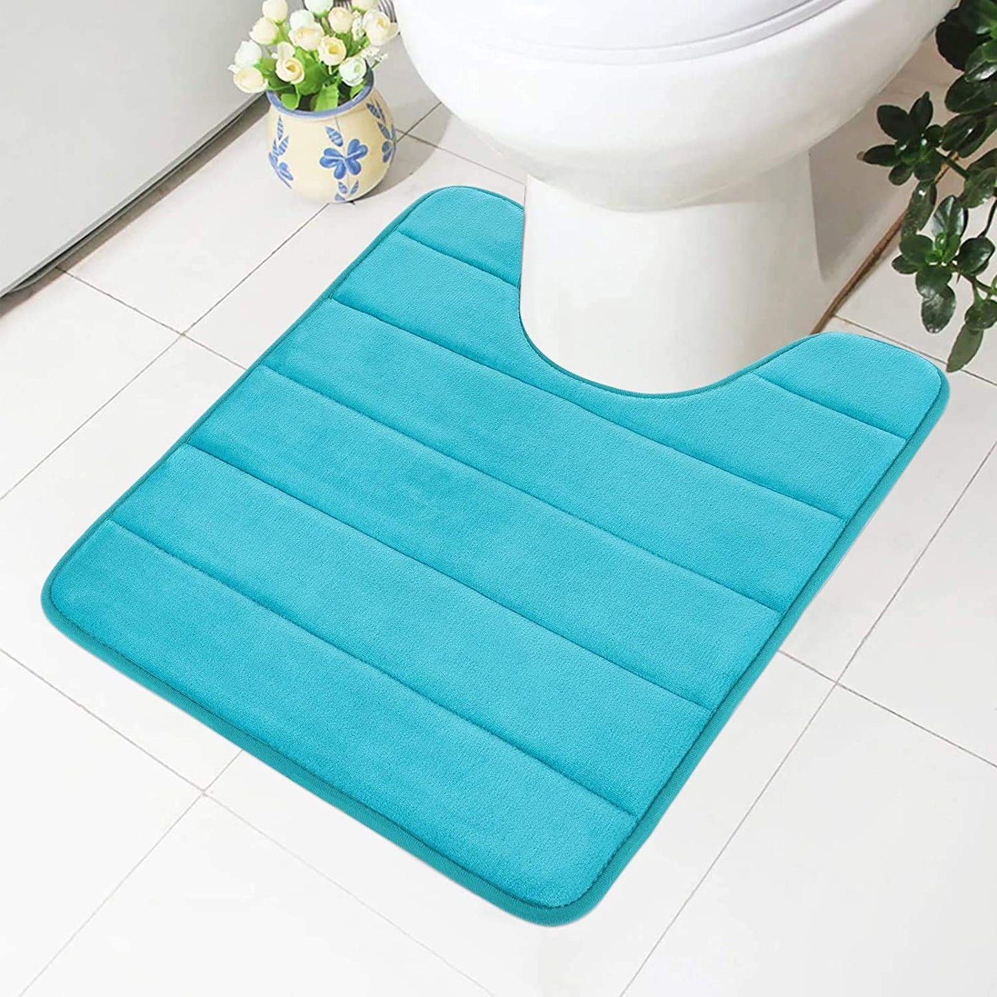 Smiry Memory Foam Bathroom rugs U-Shaped Contour Carpet