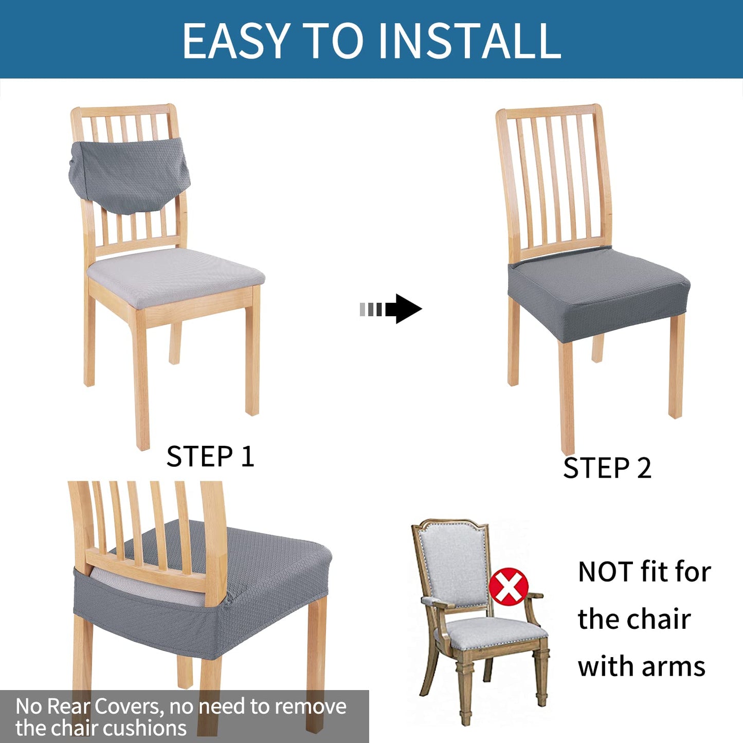 Smiry Waterproof Chair Seat Covers