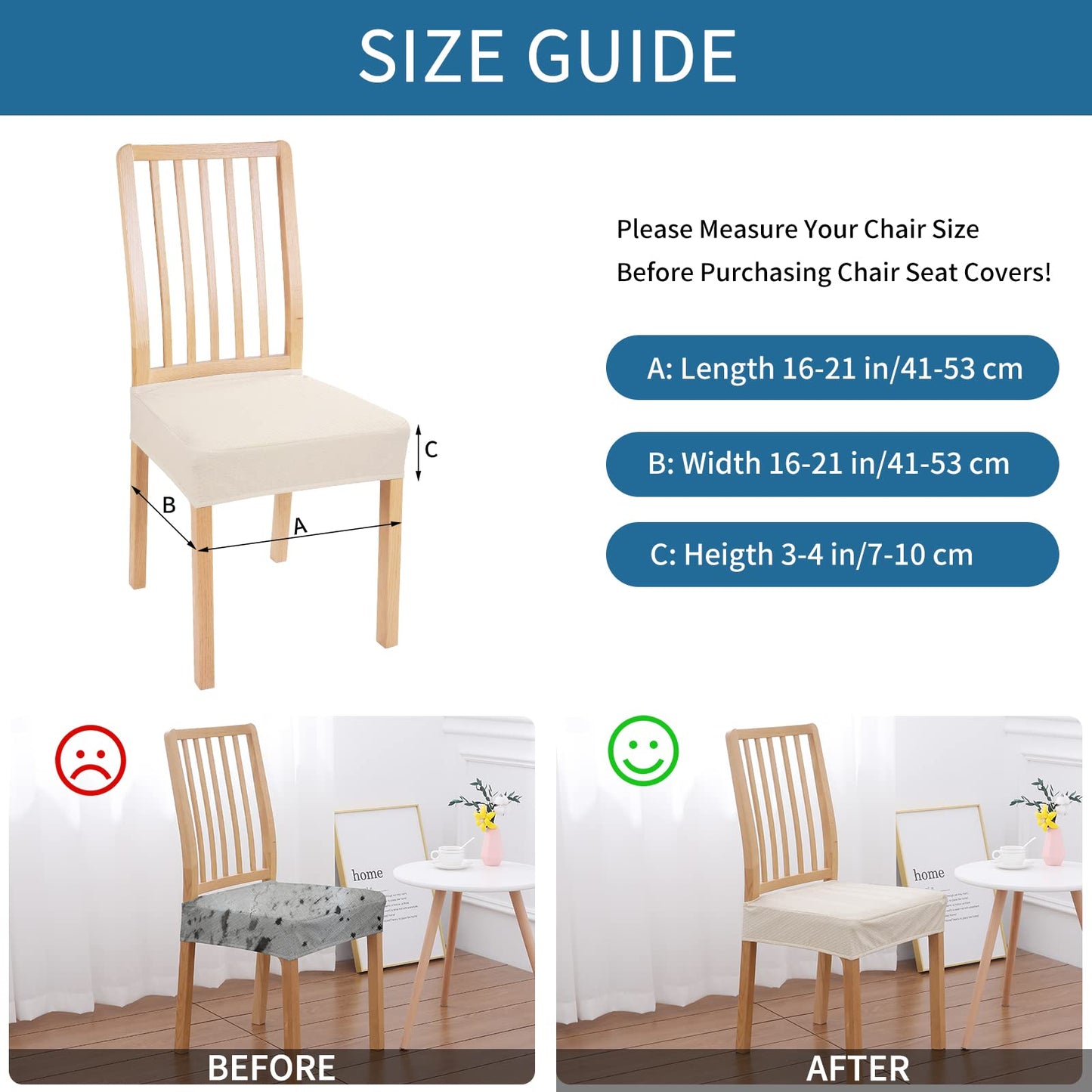 Smiry Waterproof Chair Seat Covers