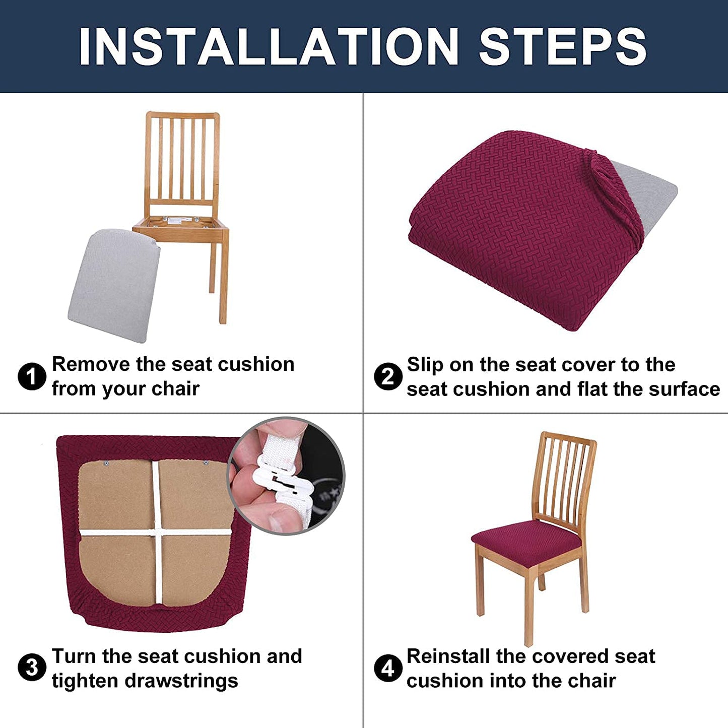 Smiry Dining Chair Seat Covers