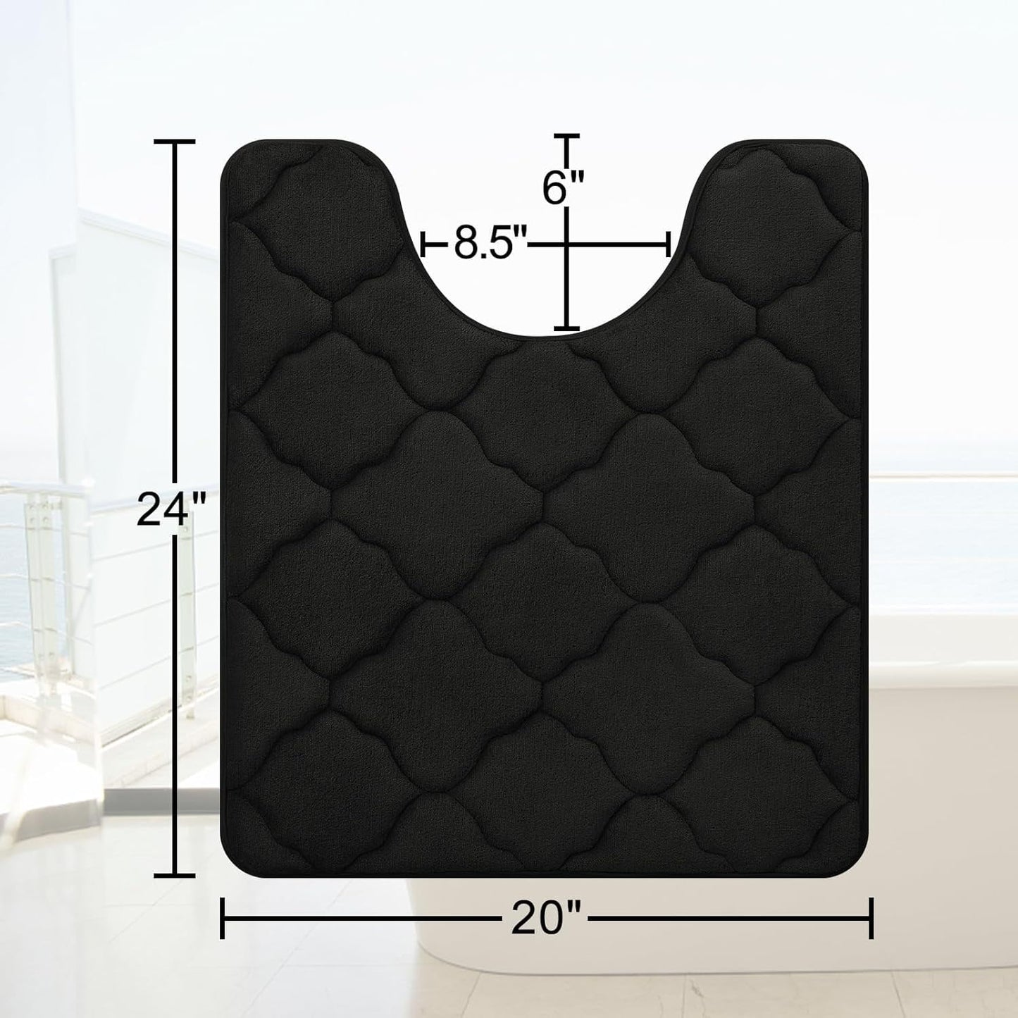 Smiry U-Shaped Memory Foam Bathroom Rugs