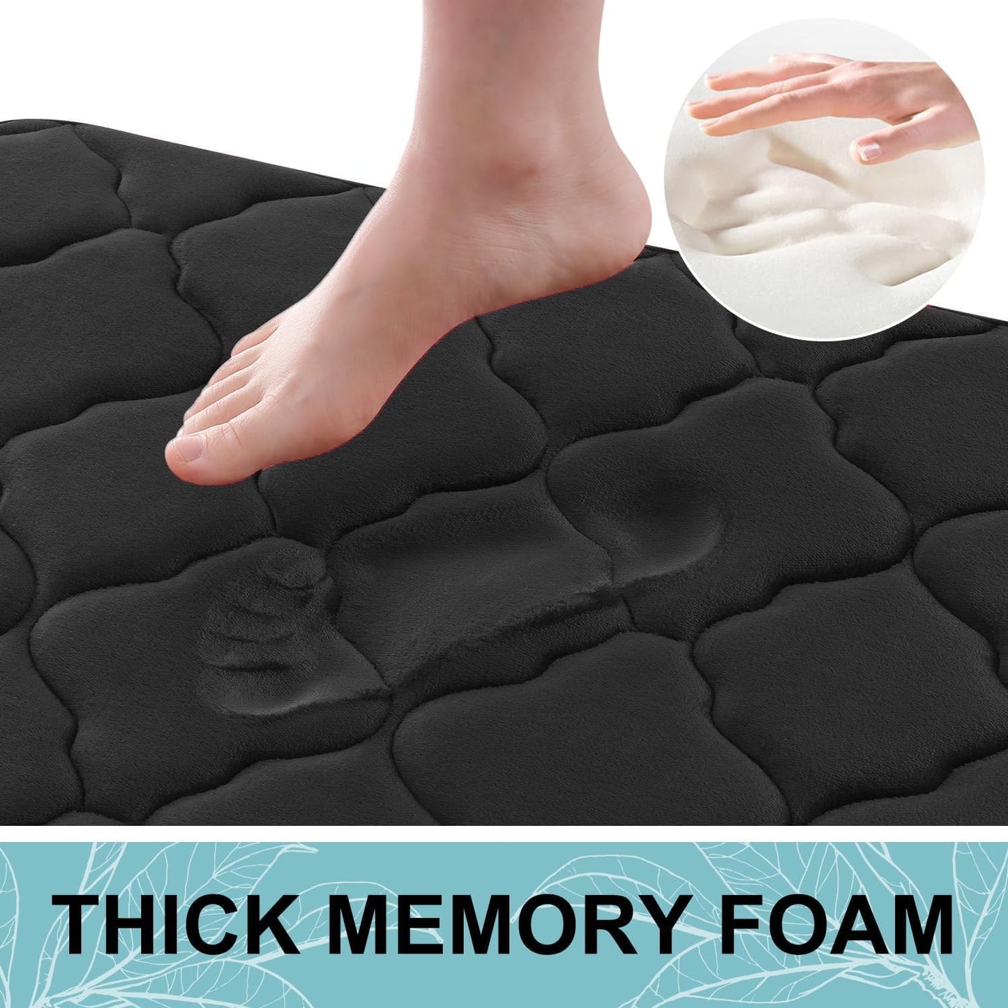Smiry U-Shaped Memory Foam Bathroom Rugs