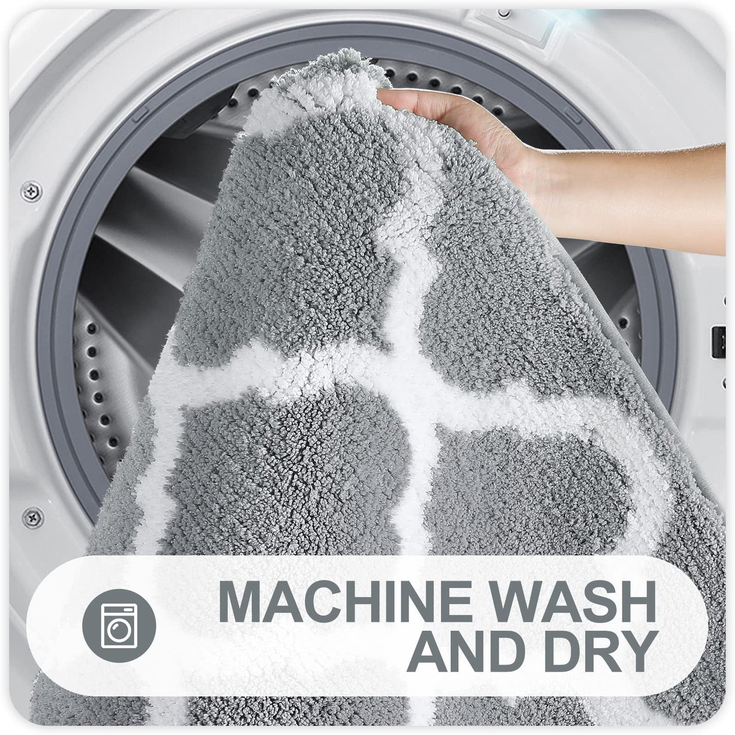 Buganda Microfiber Bathroom Rugs Set 2 Piece