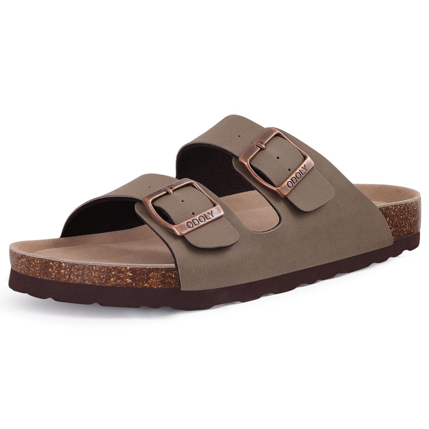 Litfun Women's Cork Footbed Slide Sandals