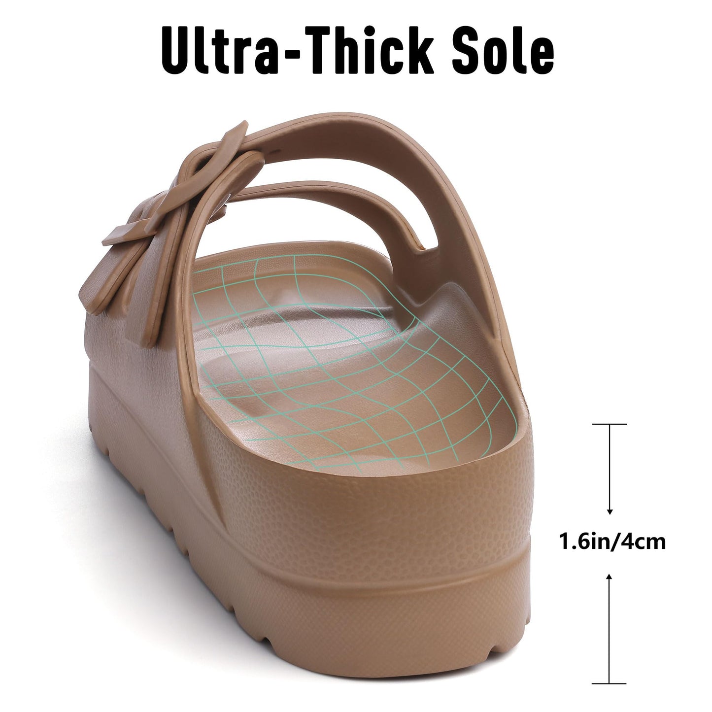 Goosecret Women's Comfortable Arch Support Walking Platform Sandals