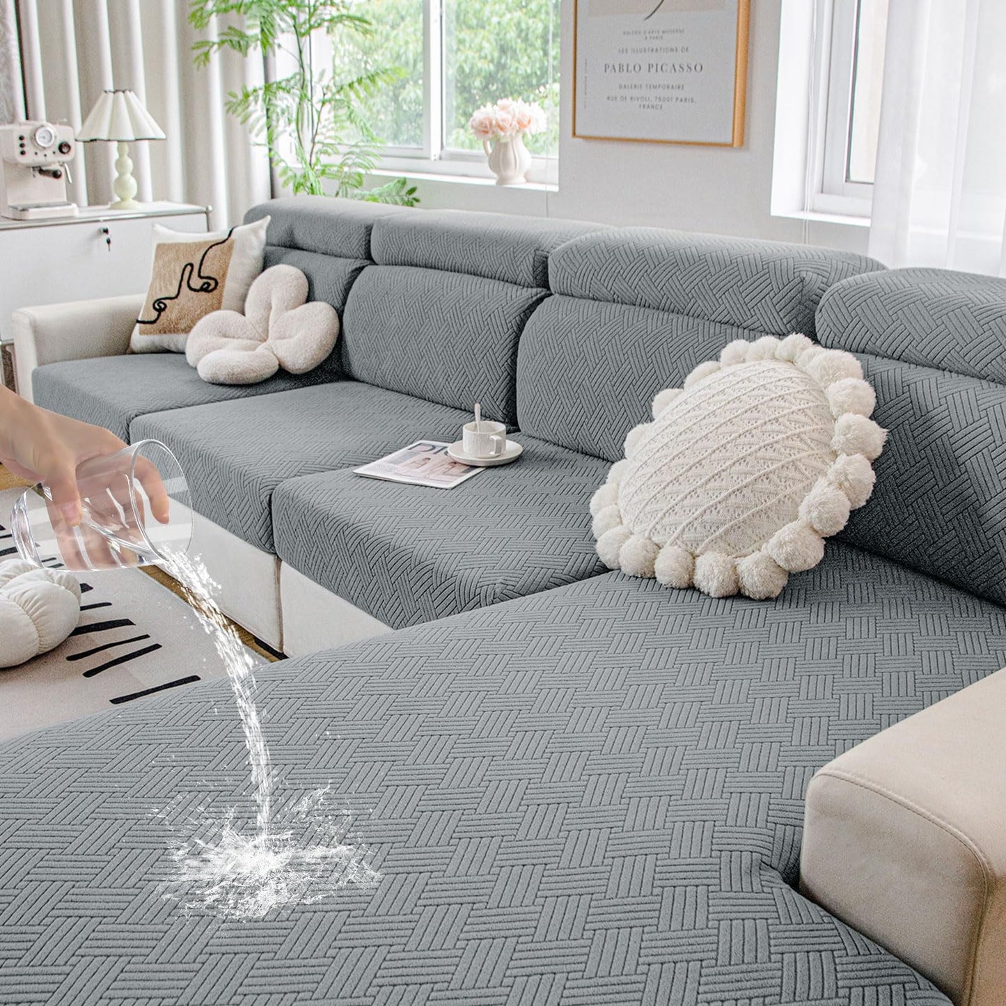Smiry Waterproof Sofa Seat Cushion Covers