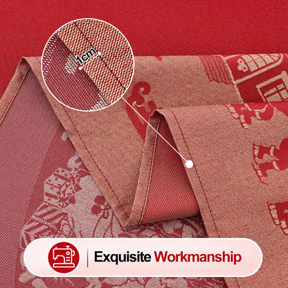 decorUhome Christmas Jacquard Rectangle Tablecloth