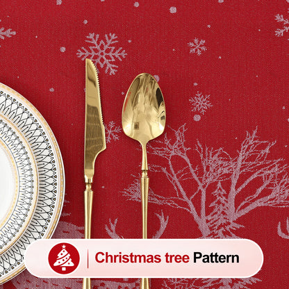 decorUhome Christmas Jacquard Rectangle Tablecloth