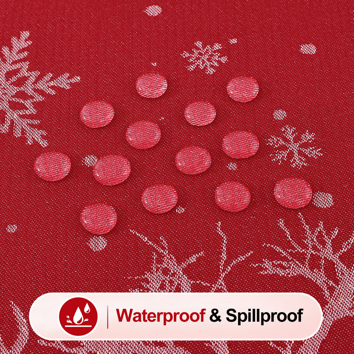 decorUhome Christmas Jacquard Rectangle Tablecloth
