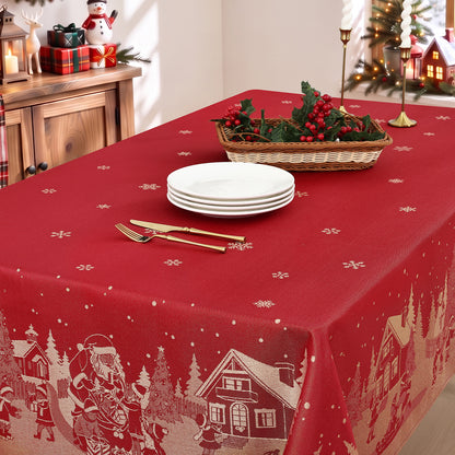 decorUhome Christmas Jacquard Rectangle Tablecloth