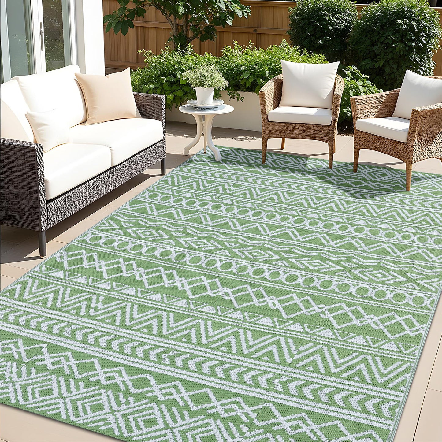 Smiry Geometric Outdoor Rugs 5x8