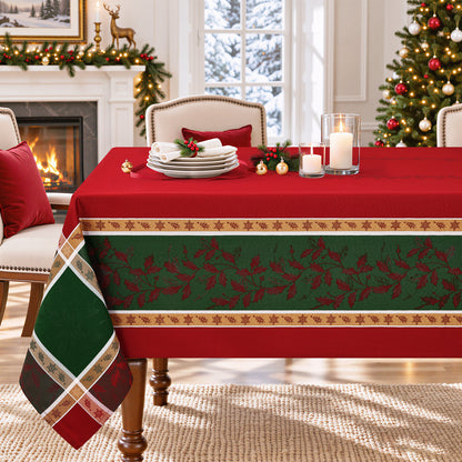 decorUhome Christmas Jacquard Rectangle Tablecloth