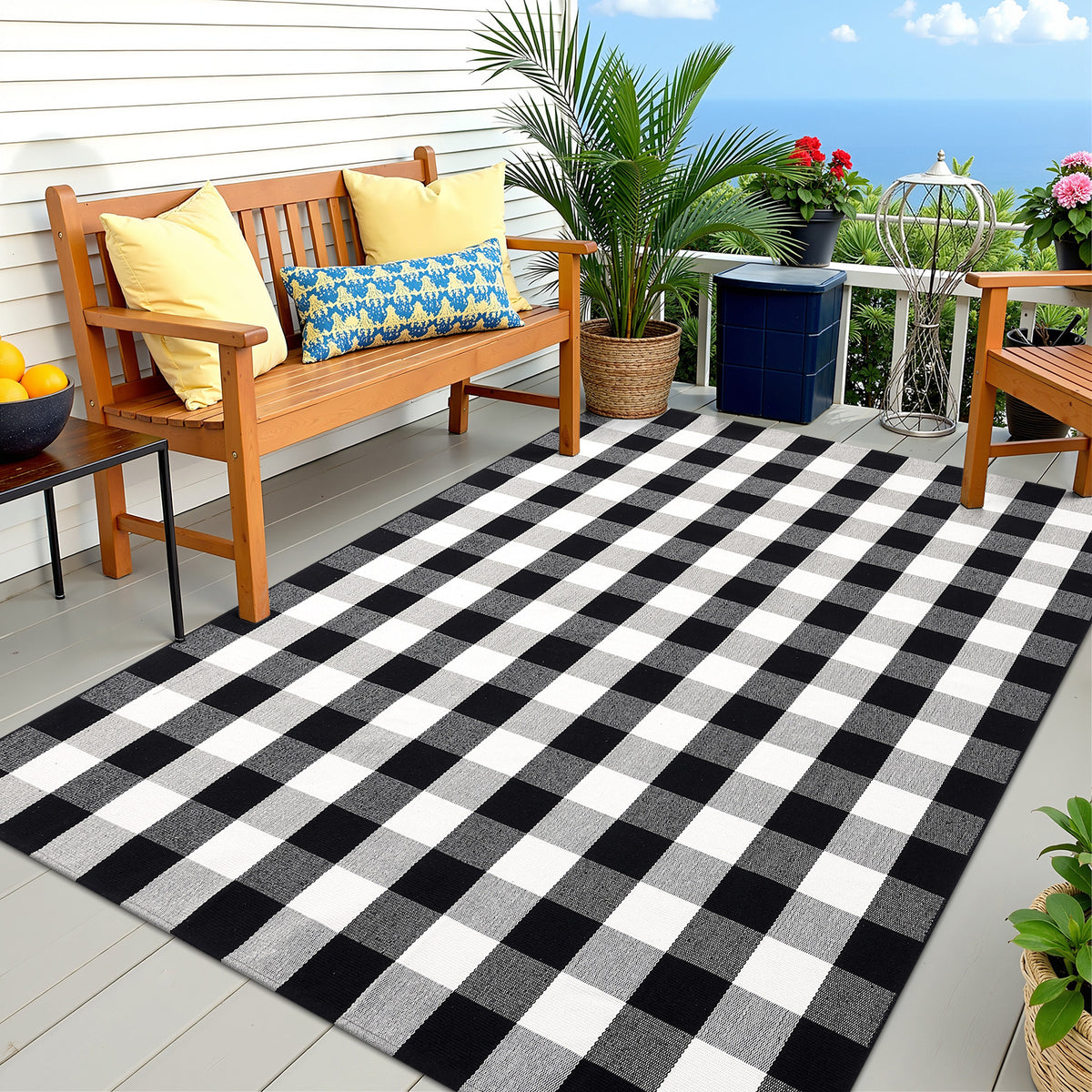 Buganda Buffalo Plaid Area Rug