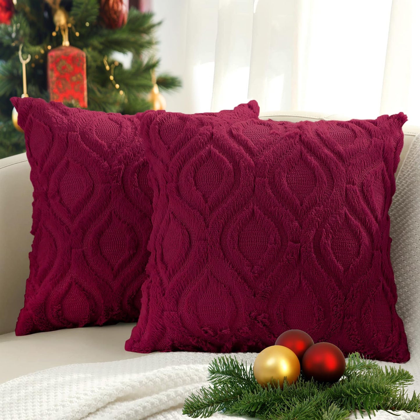 decorUhome Pack of 2 Throw Pillow Covers