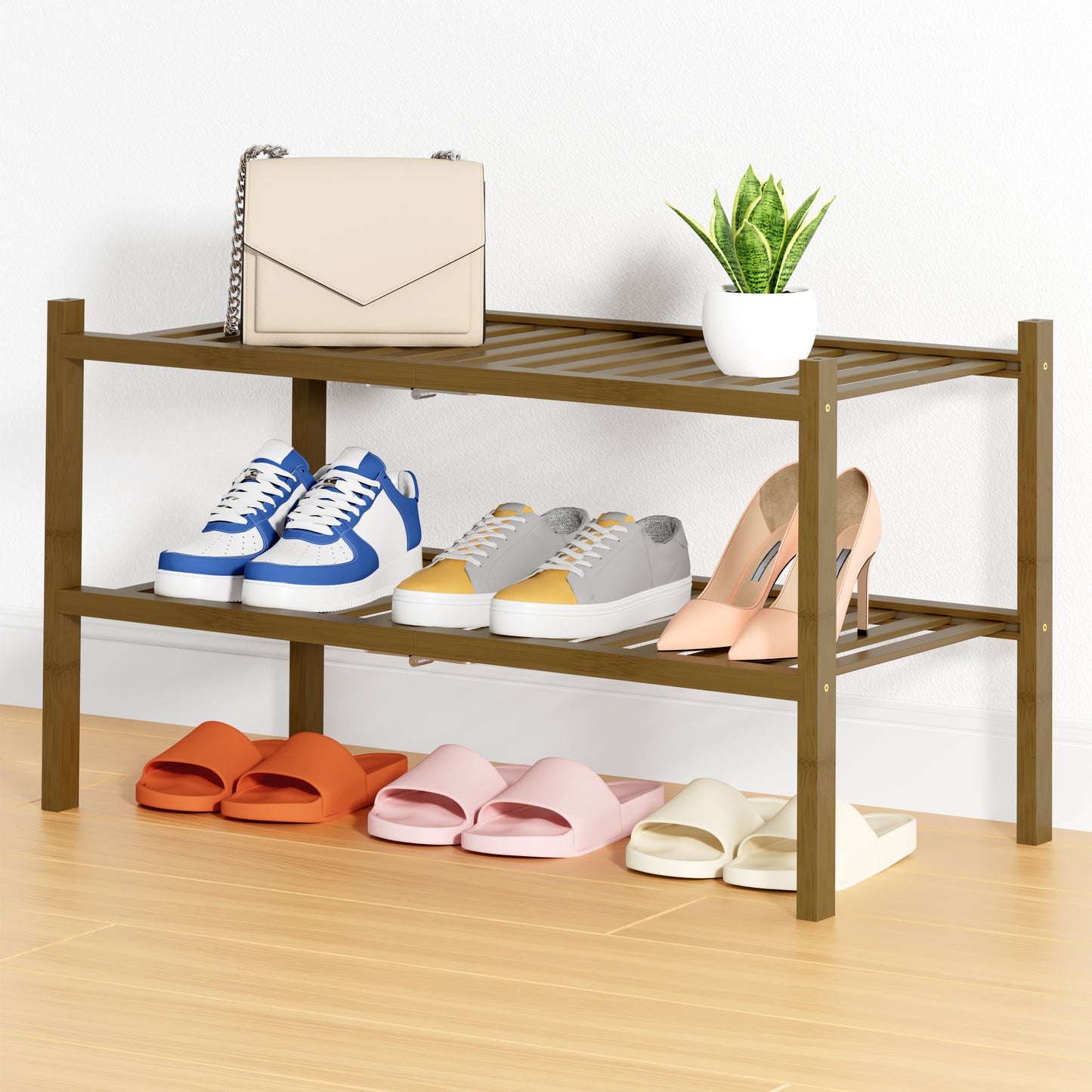 Smiry Bamboo Shoe Rack