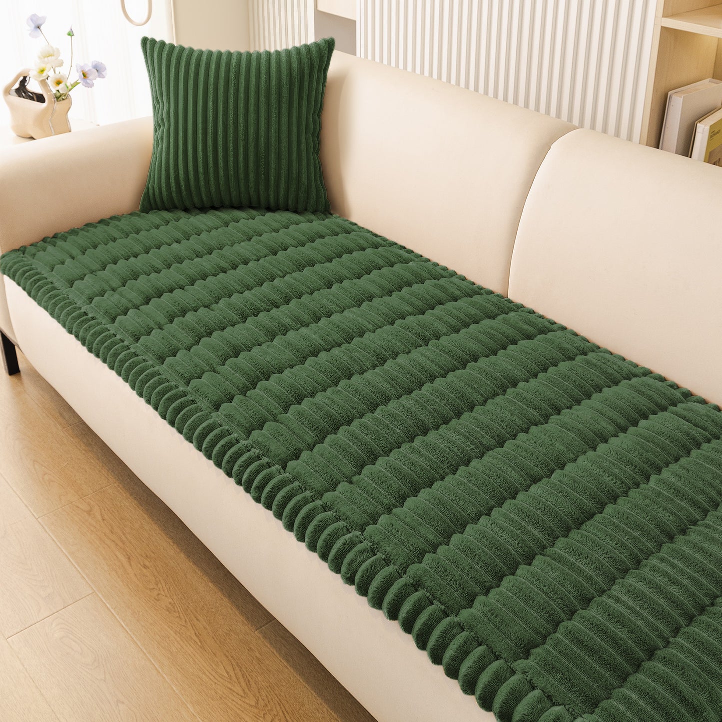 decorUhome Couch Covers for 3 Cushion Couch Sofa