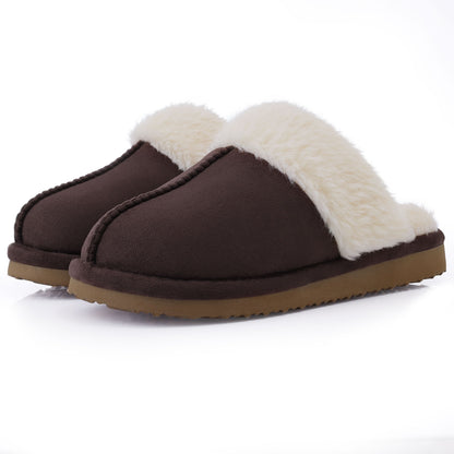 Smile Popcorn Women's Fuzzy Slippers Memory Foam House Slippers for Women Warm Winter House Shoes