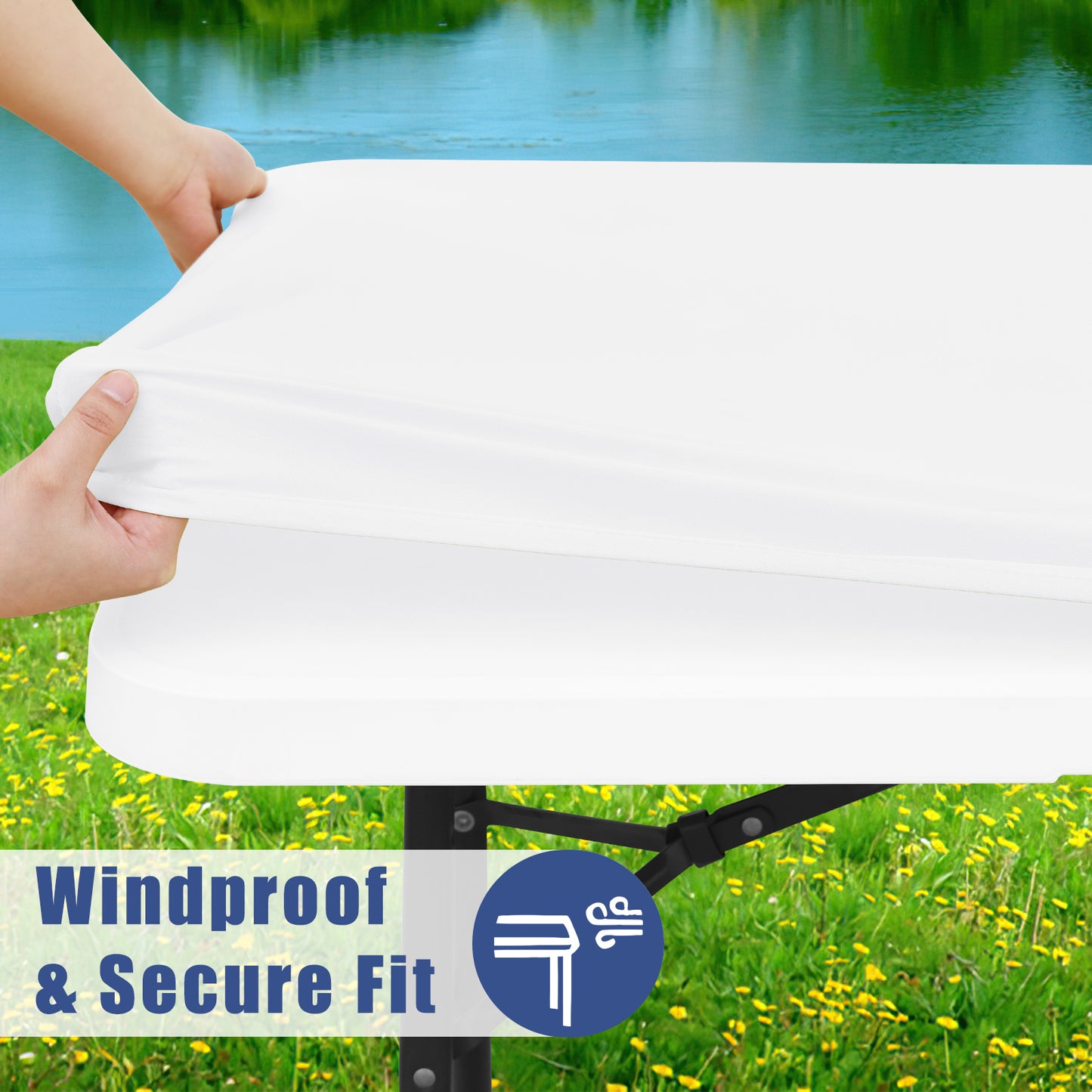 decorUhome Round Stretch Spandex Tablecloth