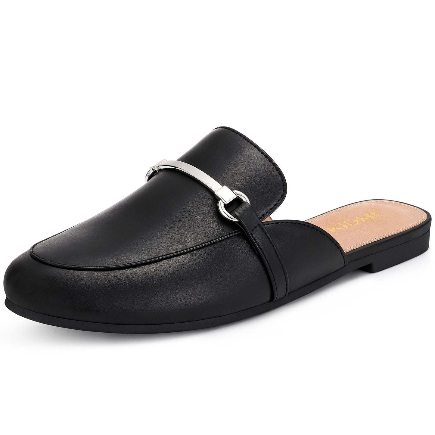 KIDMI Women's Buckle Mules Comfortable Dressy Flats Business Casual Loafers Slip On, Backless