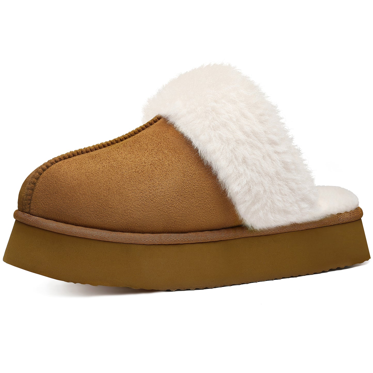 Comwarm Womens Fuzzy Memory Foam Slippers Fluffy Platform Winter House Shoes for Indoor and Outdoor