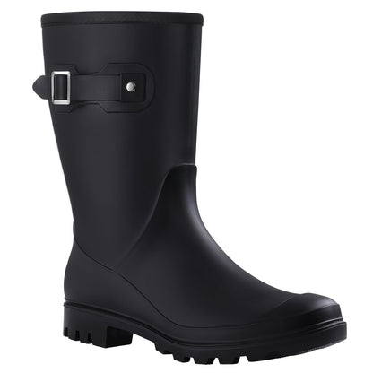 Litfun Mid Calf Rain Boots for Women Waterproof Garden Shoes