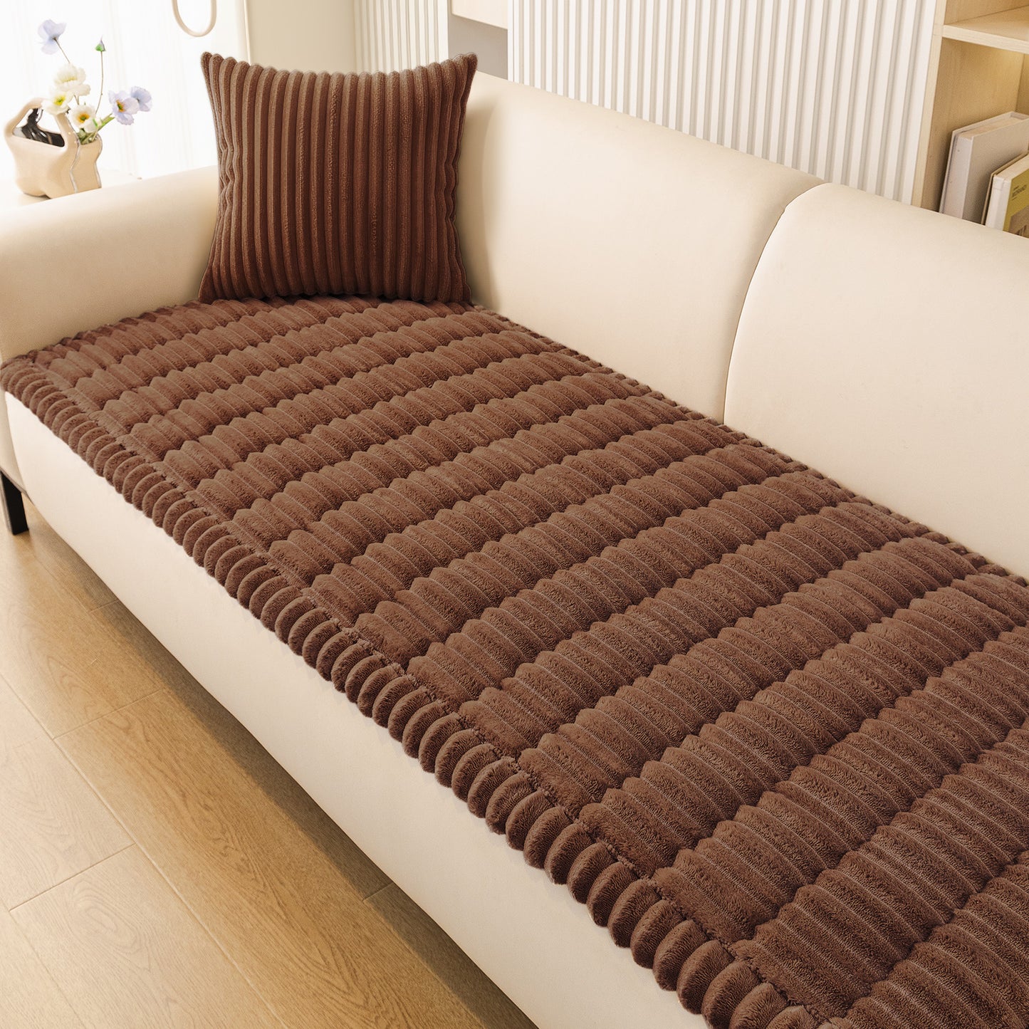 decorUhome Couch Covers for 3 Cushion Couch Sofa