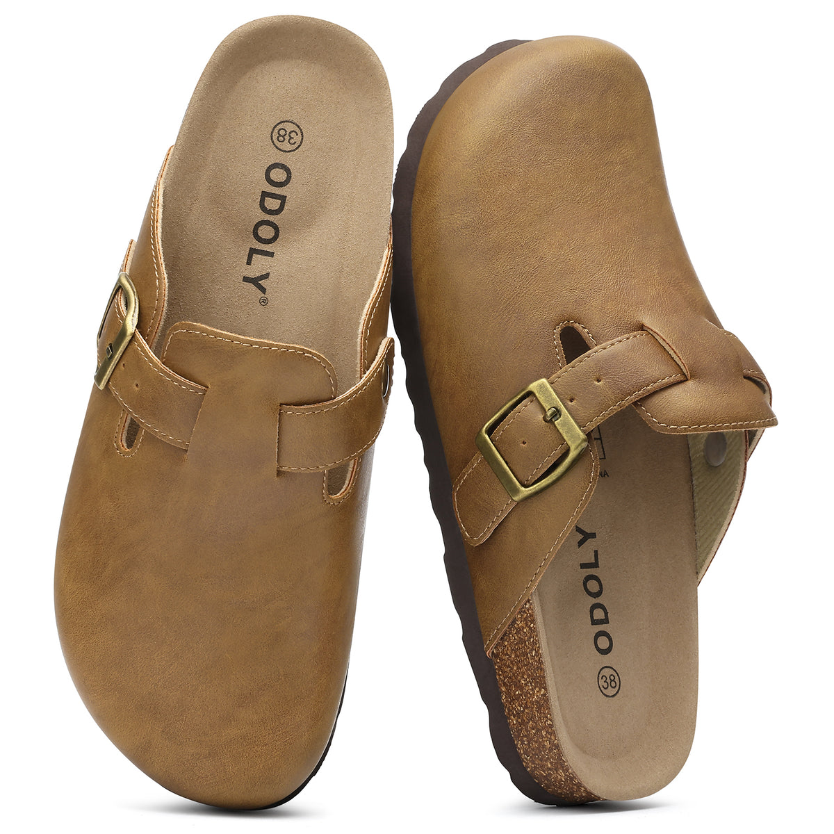 Comwarm Vegan Leather Clogs for Womens Mens, Cork Footbed Potato Slip On Shoes for Women with Arch Support