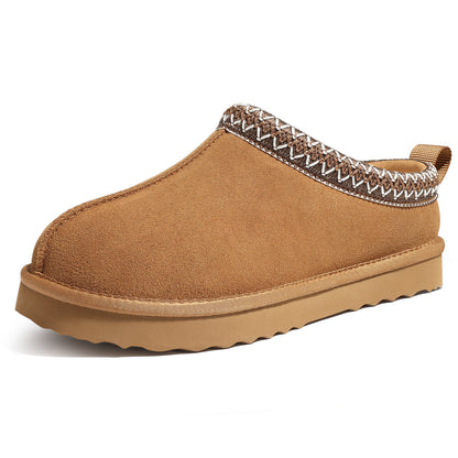 Litfun Women's Suede Fuzzy Slippers Winter House Shoes Cozy Mini Boots for Indoor Outdoor