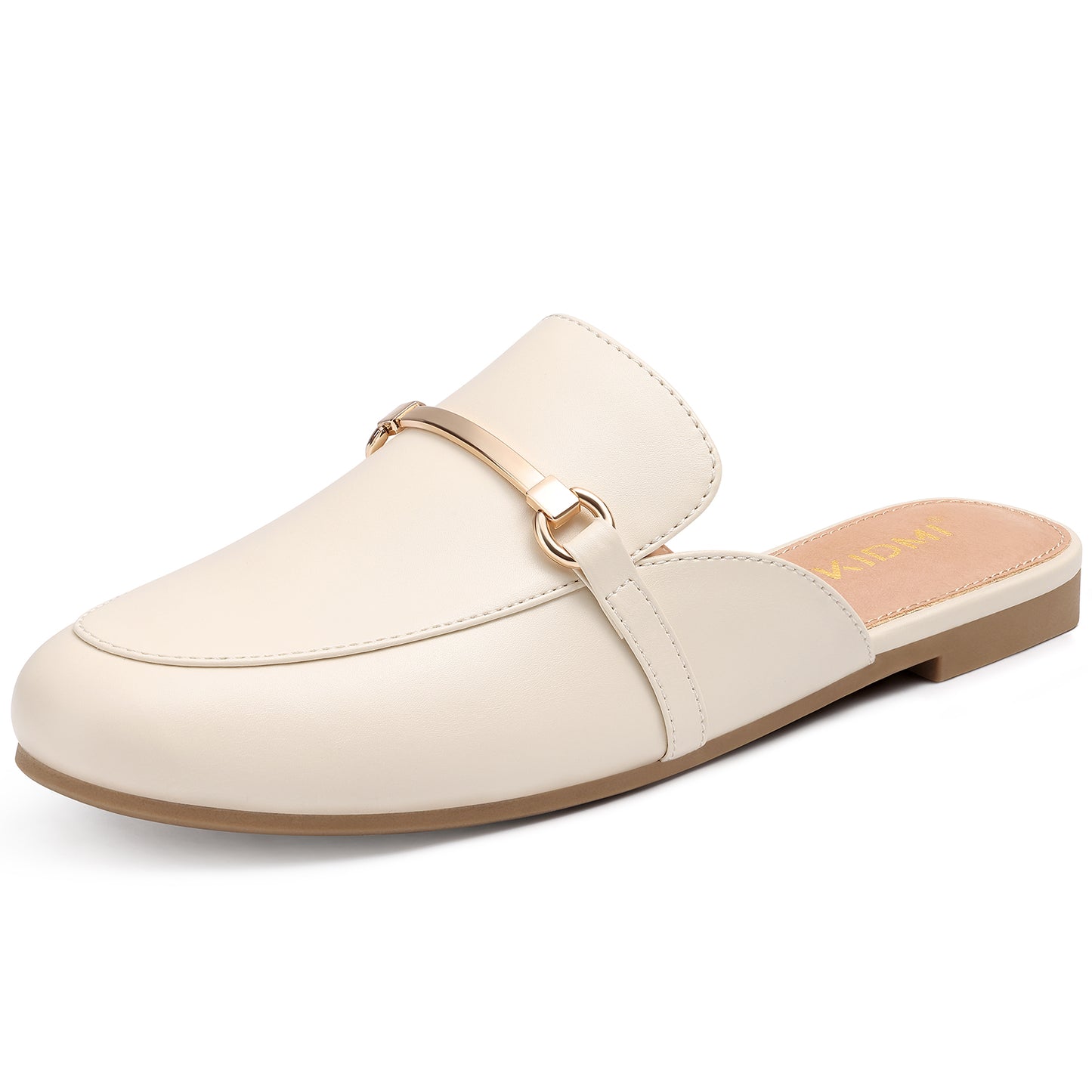 KIDMI Women's Buckle Mules Comfortable Dressy Flats Business Casual Loafers Slip On, Backless