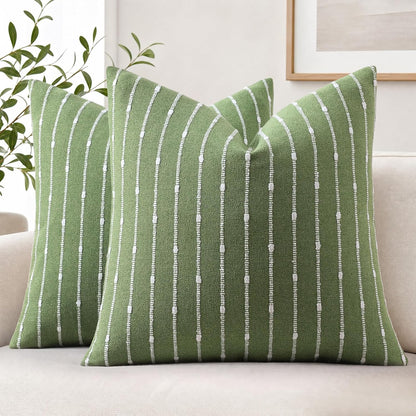 decorUhome Pack of 2 Decorative Jacquard Boucle Throw Pillow Covers