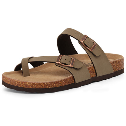 Crestar Women's Clogs Shoes, Genuine Suede Sandals for Women with Arch Support and Adjustable Slide
