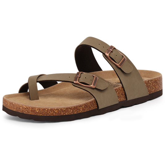 Crestar Women's Clogs Shoes, Genuine Suede Sandals for Women with Arch Support and Adjustable Slide