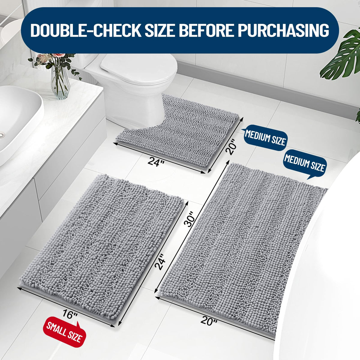 Buganda Chenille Bathroom Rug