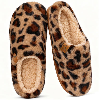 Litfun Memory Foam Fuzzy Slippers for Women Curly Fleece House Shoes Cozy Warm Indoor Slippers