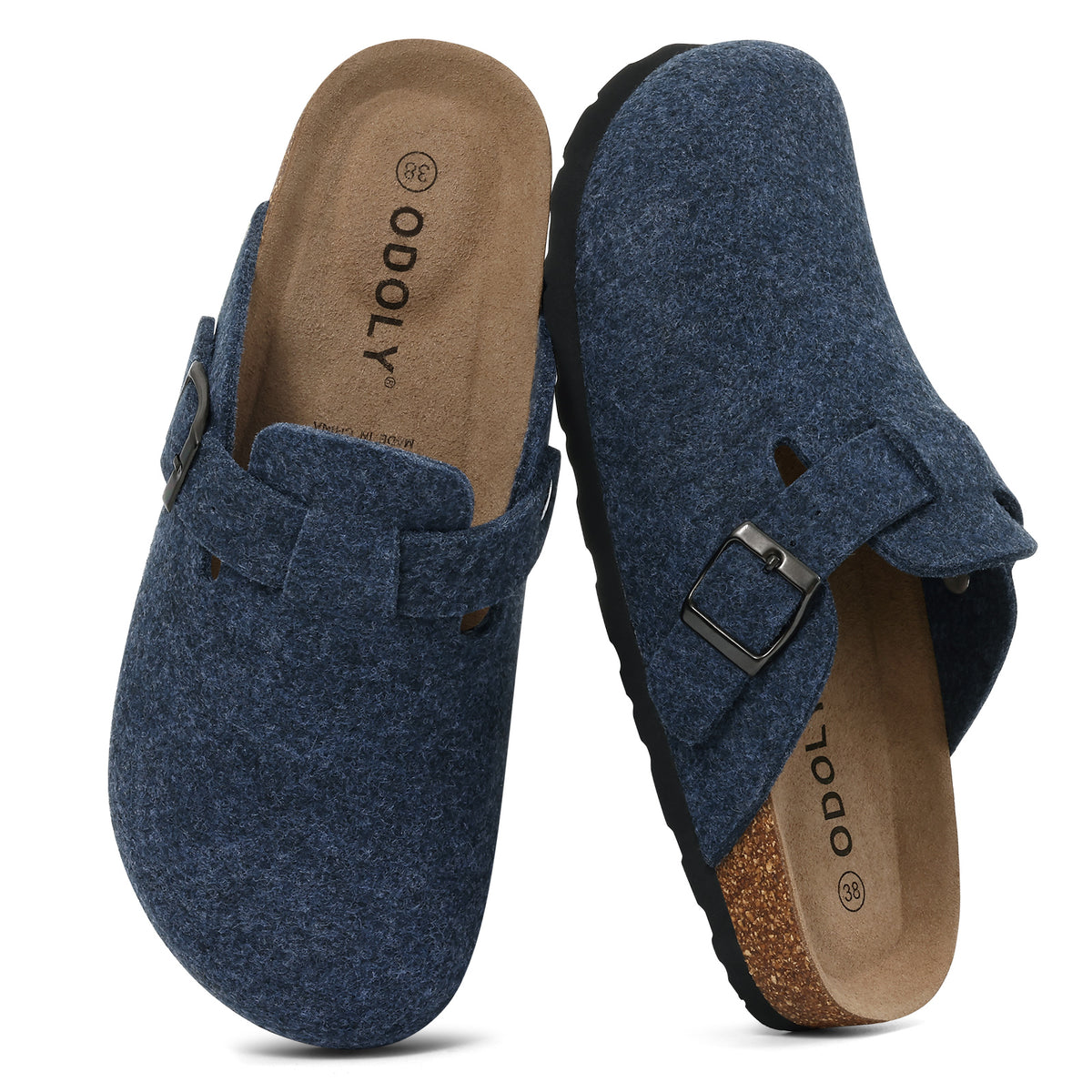 ODOLY Genuine Suede Clogs for Women Men Comfort Cork Footbed Potato Shoes