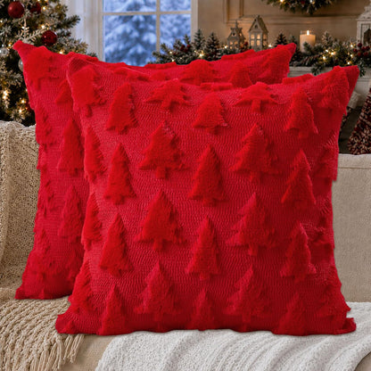 Smile Bee 18x18  Christmas Tree Throw Pillow Covers Set of 2