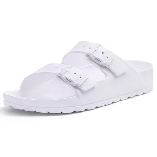 Litfun Women's Slide Sandals with Adjustable Buckles Summer Arch Support Beach Sandals