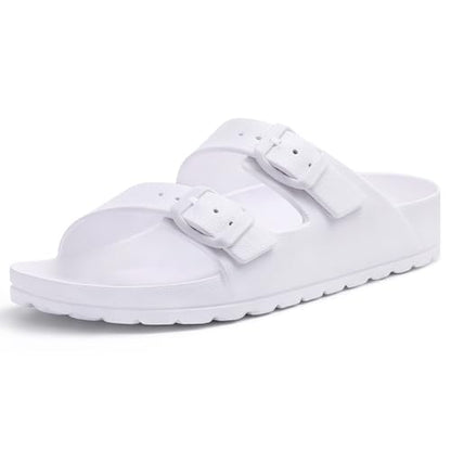 Litfun Women's Slide Sandals with Adjustable Buckles Summer Arch Support Beach Sandals