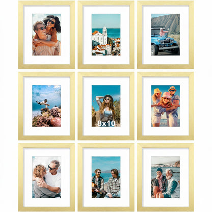 decorUhome 8x10 Black Picture Frame Set of 9