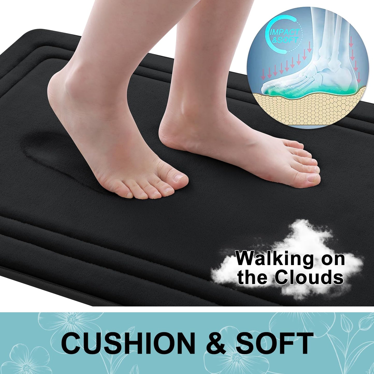 Smiry Memory Foam Bathroom Mat Rug