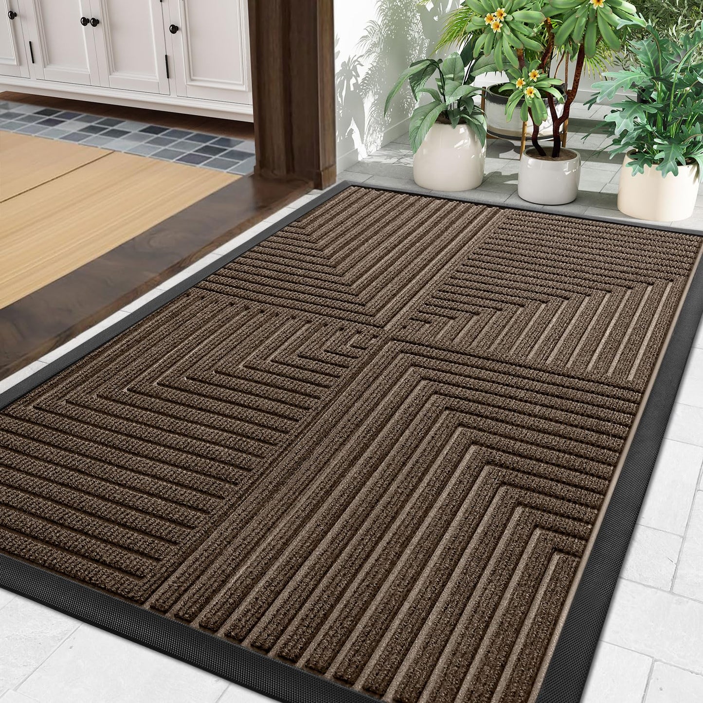 Buganda Heavy Duty Rubber Door Mat for Outside Entry