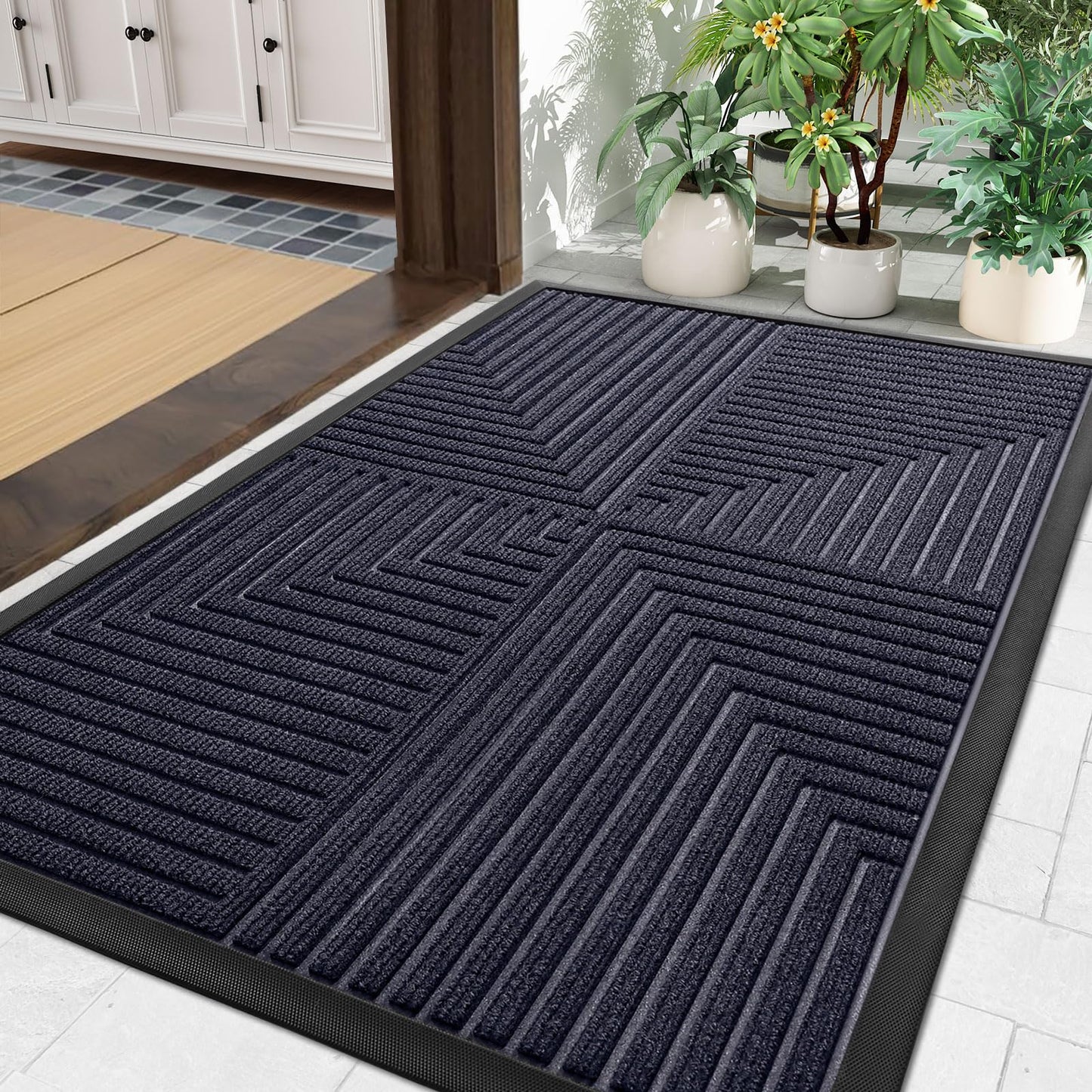 Buganda Heavy Duty Rubber Door Mat for Outside Entry