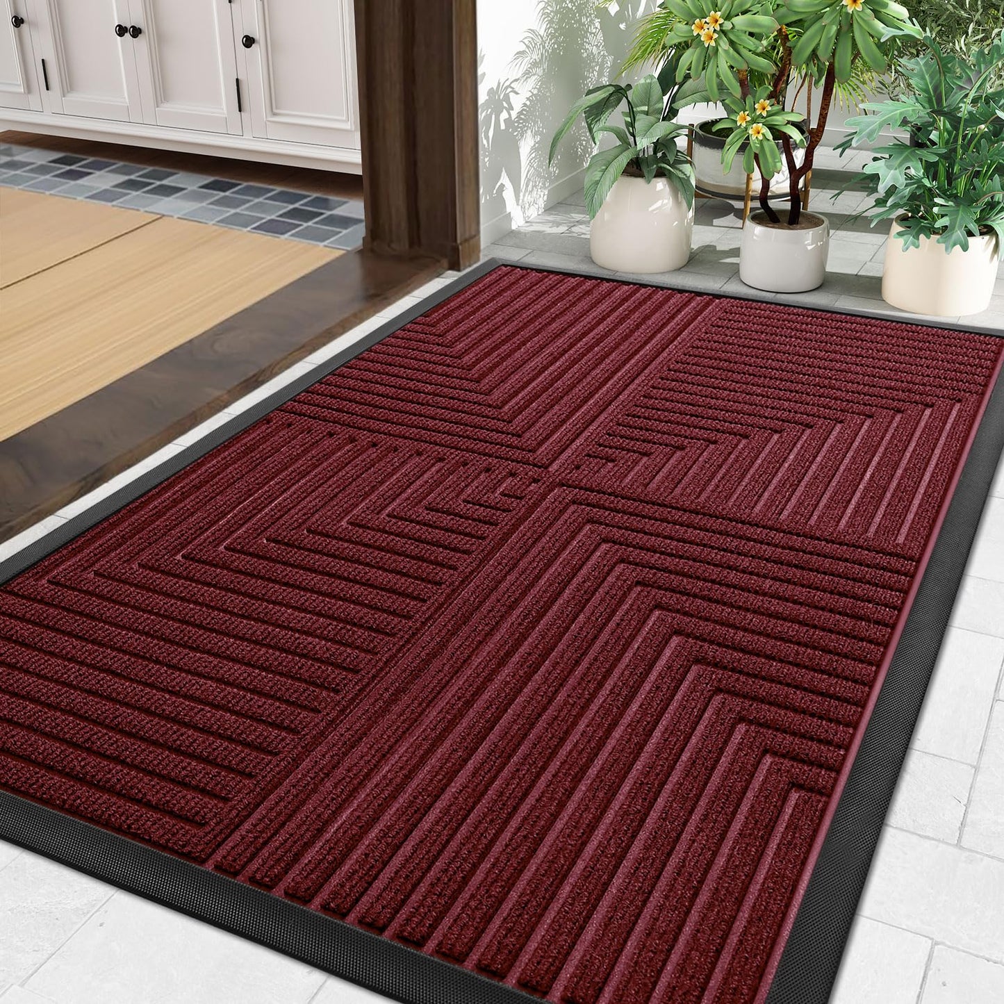 Buganda Heavy Duty Rubber Door Mat for Outside Entry