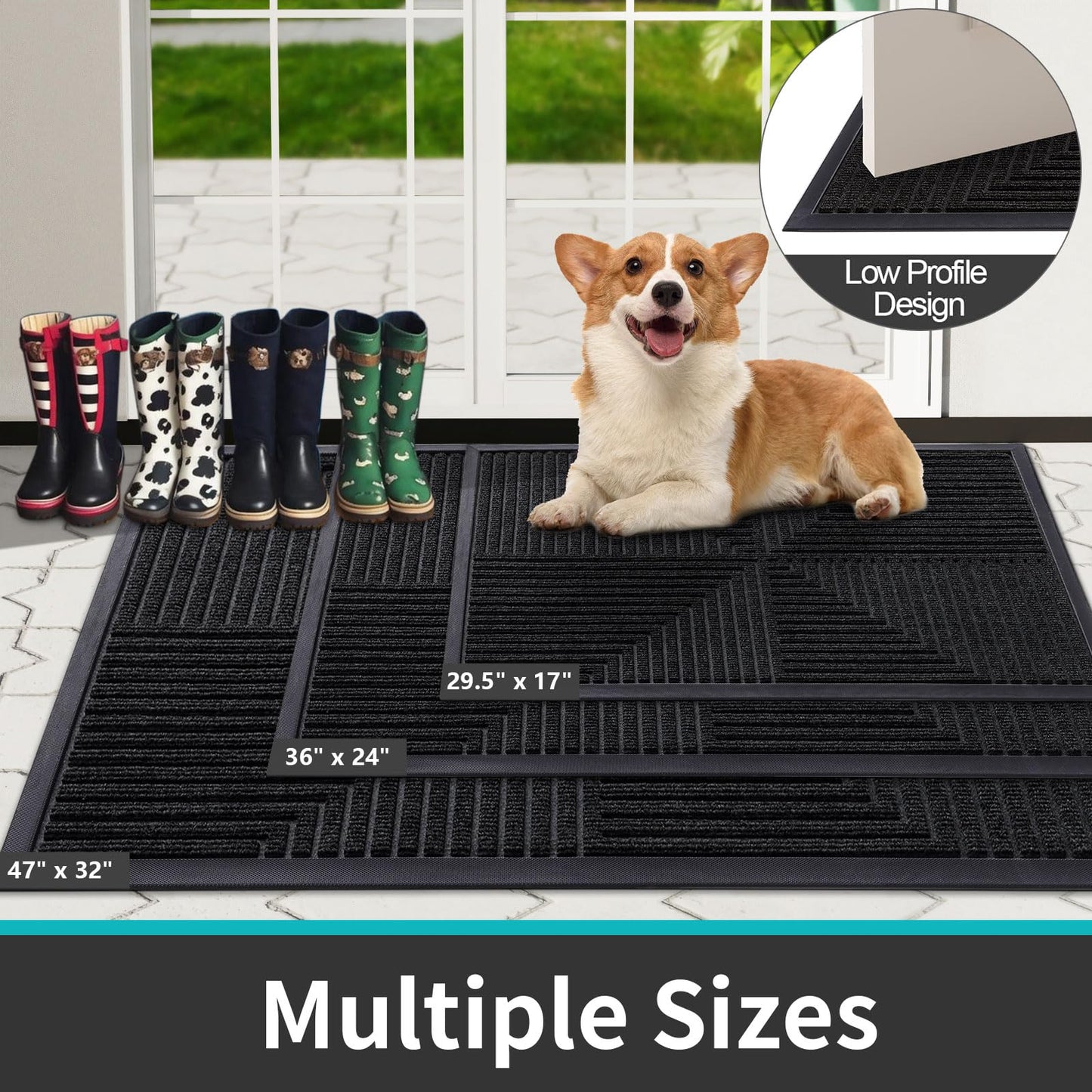 Buganda Heavy Duty Rubber Door Mat for Outside Entry
